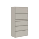 Prime™ 69.6"H Five Drawer Lateral File Cabinet, Posting Shelf, 36"W x 18"D - Two Receding, Three Fixed Front