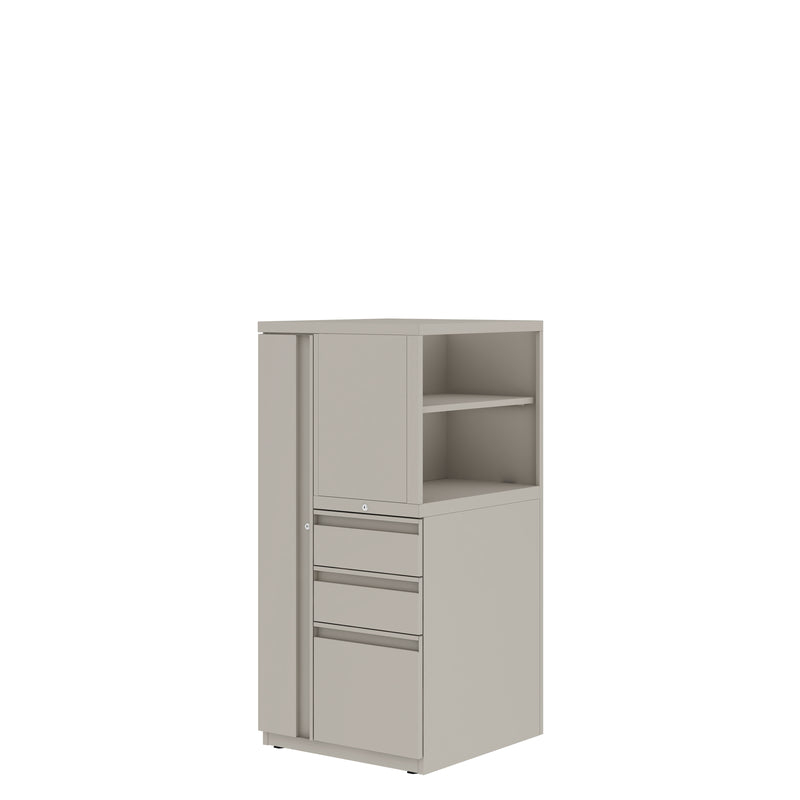 Prime™ 49.6"H Personal Tower, Open Side Shelves, Wardrobe - Left, Box/Box/File