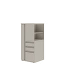 Prime™ 53.6"H Personal Storage Tower, Open Side Shelves, Wardrobe - Left, Box/Box/File - Right