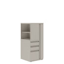 Prime™ 53.6"H Personal Storage Tower, Open Side Shelves, Wardrobe - Left, Box/Box/File - Right