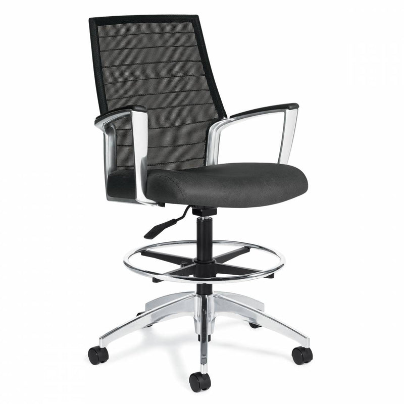 Global Accord™ Mesh Mid Back Height Adjustable Stool