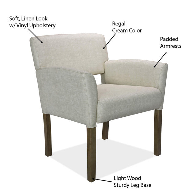 Adley Guest Chair with Light Wood Legs