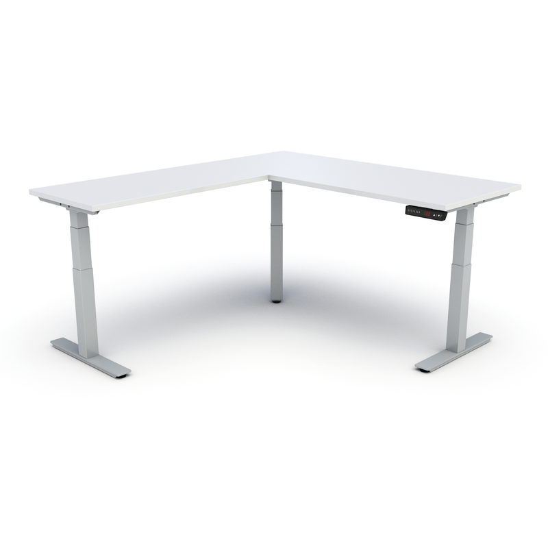 Rizer Height Adjustable L Desk with Cable Management