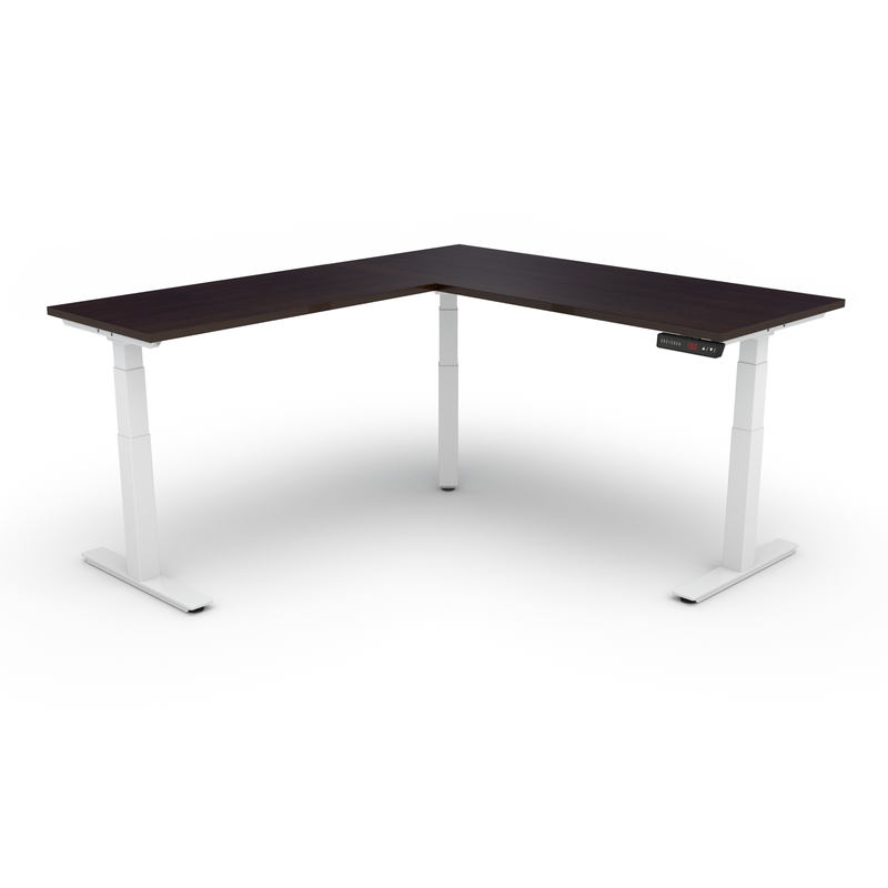 Rizer Height Adjustable L Desk with Cable Management