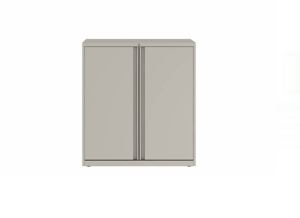Prime™ 39.2"H Three High Storage Cabinet, 36"W x 18"D - One Fixed Shelf, Two Adjustable Shelves