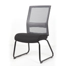 Interchangeable Mesh Back Armless Guest Chair with Sled Base