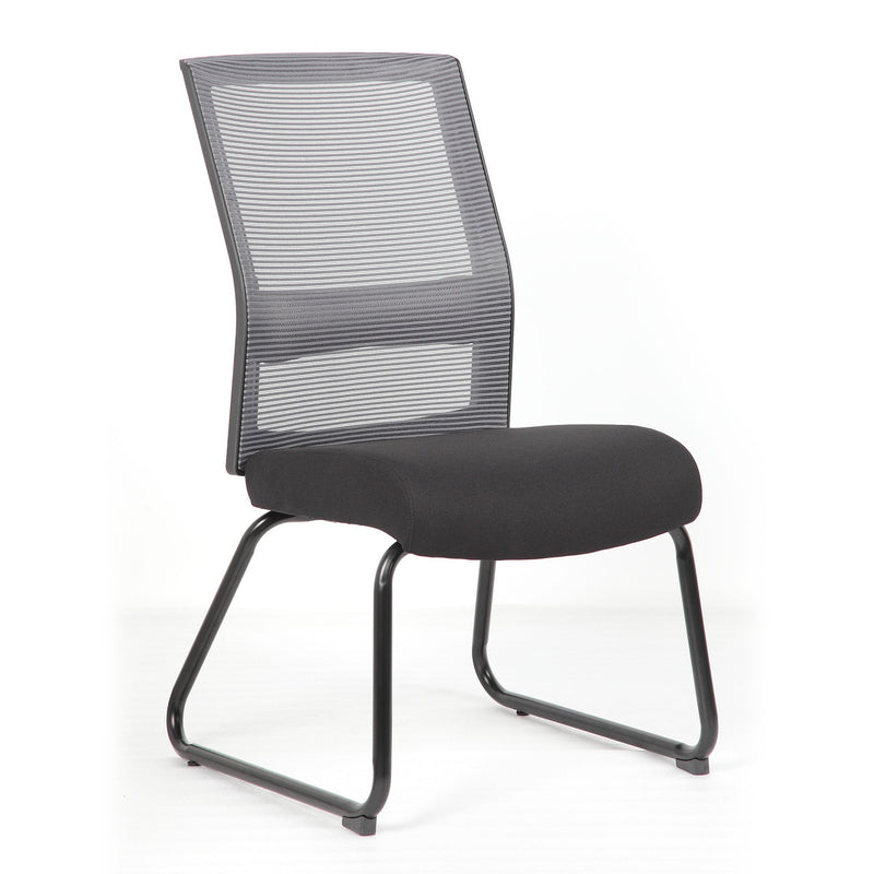 Interchangeable Mesh Back Armless Guest Chair with Sled Base