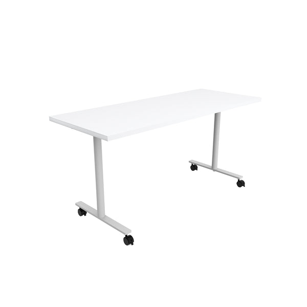 Jurni Multi-Purpose Table with T-Leg and Casters, Designer White