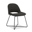 Jola Fabric Guest Chair with Black Metal Base - Set of 2