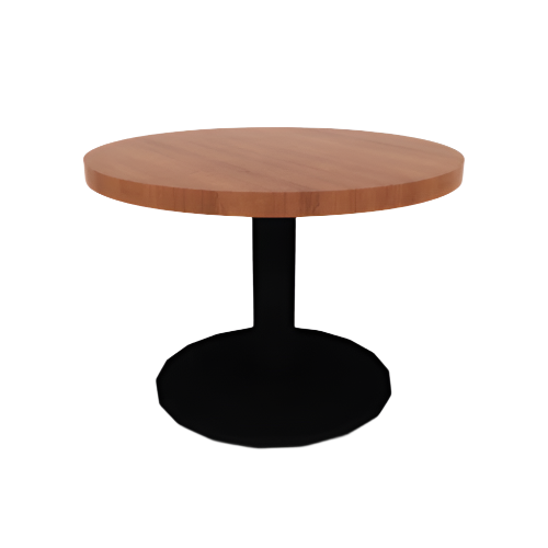 Proof Cast Iron Round Pedestal Table with Round Base HPL Top