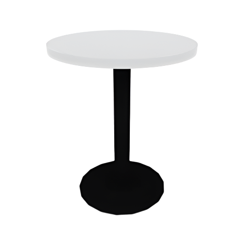 Proof 24" Round Pedestal Cafe Table with Cast Iron Round Base HPL Top