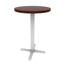 Proof 24" x 36" Round Pedestal Counter Table with X-Base HPL Top