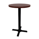 Proof 24" x 36" Round Pedestal Counter Table with X-Base HPL Top
