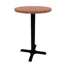 Proof 24" x 36" Round Pedestal Counter Table with X-Base HPL Top
