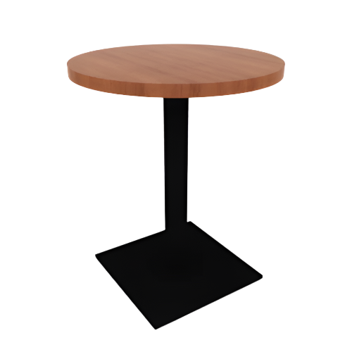 Proof 24" Round Pedestal Cafe Table with Square Steel Base HPL Top