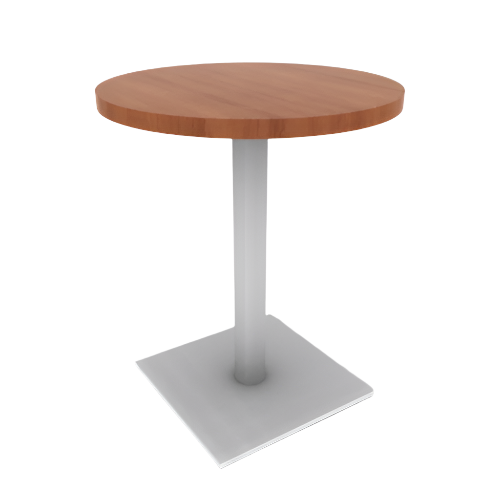 Proof 24" Round Pedestal Cafe Table with Square Steel Base HPL Top