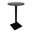 Proof 24" x 36" Round Pedestal Counter Table with Square Steel Base HPL Top