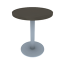 Proof 24" Round Pedestal Cafe Table with Round Stainless Steel Base HPL Top