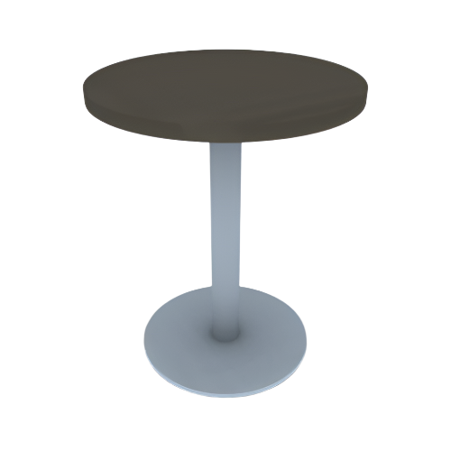 Proof 24" Round Pedestal Cafe Table with Round Stainless Steel Base HPL Top