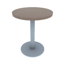 Proof 24" Round Pedestal Cafe Table with Round Stainless Steel Base HPL Top
