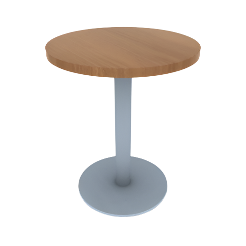 Proof 24" Round Pedestal Cafe Table with Round Stainless Steel Base HPL Top