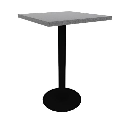 Proof 24" Square Pedestal Counter Table with Round Base HPL Top