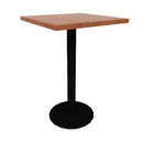 Proof 24" Square Pedestal Counter Table with Round Base HPL Top