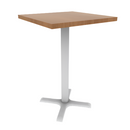 Proof 24" Square Pedestal Counter Table with X-Base HPL Top