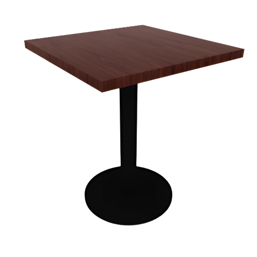 Proof 24" Square Pedestal Cafe Table with Round Steel Base HPL Top