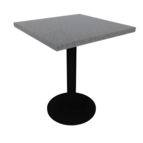 Proof 24" Square Pedestal Cafe Table with Round Steel Base HPL Top