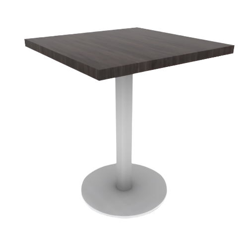 Proof 24" Square Pedestal Cafe Table with Square Steel Base HPL Top