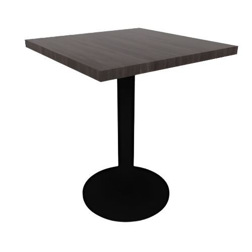 Proof 24" Square Pedestal Cafe Table with Square Steel Base HPL Top