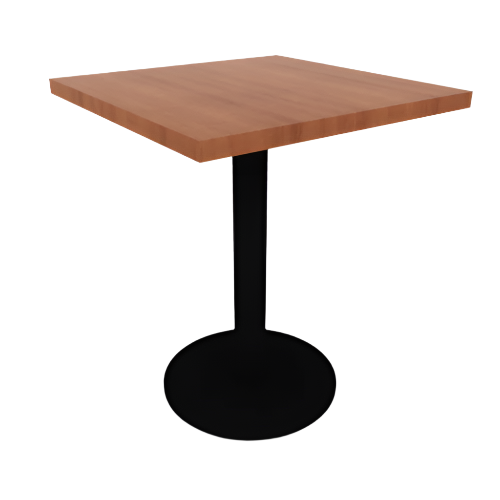 Proof 24" Square Pedestal Cafe Table with Square Steel Base HPL Top