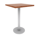 Proof 24" Square Pedestal Counter Table with Round Steel Base HPL Top