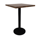Proof 24" Square Pedestal Counter Table with Round Steel Base HPL Top