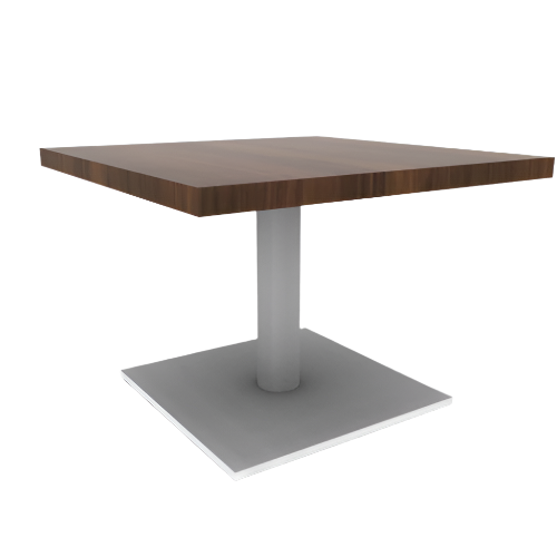 Proof Square Pedestal Table with Square Steel Base HPL Top