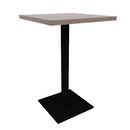 Proof 24" Square Pedestal Counter Table with Square Steel Base HPL Top