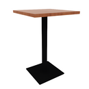 Proof 24" Square Pedestal Counter Table with Square Steel Base HPL Top