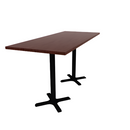 Proof 30" x 72" Rectangle Pedestal Counter Table with Round Base Pair HPL Top