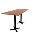 Proof 30" x 72" Rectangle Pedestal Counter Table with Round Base Pair HPL Top