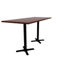 Proof 30" x 72" Rectangle Pedestal Counter Table with X-Base Pair HPL Top