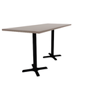 Proof 30" x 72" Rectangle Pedestal Counter Table with X-Base Pair HPL Top