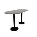 Proof 30" x 72" Racetrack Pedestal Counter Table with Round Base Pair HPL Top