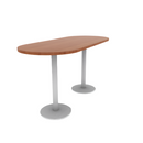 Proof 30" x 72" Racetrack Pedestal Counter Table with Round Base Pair HPL Top