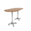 Proof 30" x 72" Racetrack Pedestal Counter Table with Arched Base Pair HPL Top