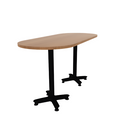 Proof 30" x 72" Racetrack Pedestal Counter Table with Arched Base Pair HPL Top