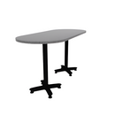 Proof 30" x 72" Racetrack Pedestal Counter Table with Arched Base Pair HPL Top