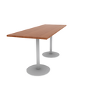 Proof 30" x 84" Rectangle Pedestal Counter Table with Round Base Pair HPL Top