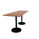 Proof 30" x 84" Rectangle Pedestal Counter Table with Round Base Pair HPL Top