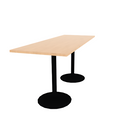 Proof 30" x 84" Rectangle Pedestal Counter Table with Round Base Pair HPL Top